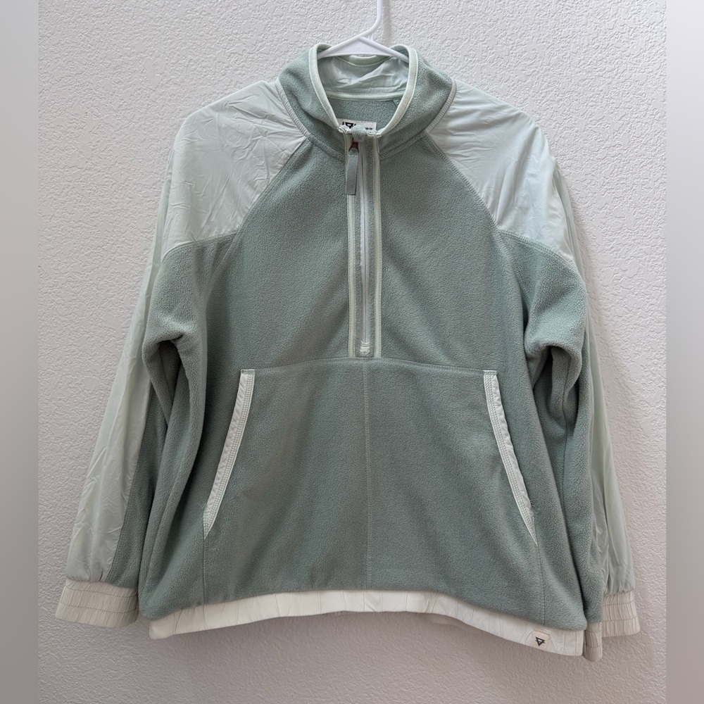 Liv Outdoor Women’s Sage Green/Gray Half-Zip Fleece Pullover Jacket Size XL